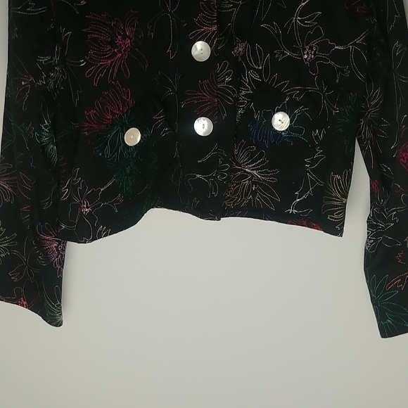 Alex Kim Colorful Button Down Jacket With Shell Buttons - Picture 4 of 10